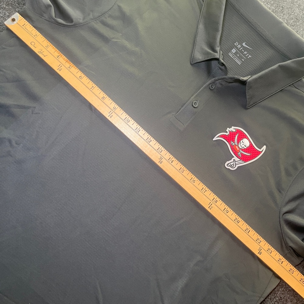 Nike Polo Shirt Mens XL Grey Excellent Tampa Bay Buccaneers Dri-FIT Golf XL - Picture 7 of 8